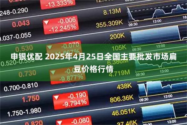 申银优配 2025年4月25日全国主要批发市场扁豆价格行情
